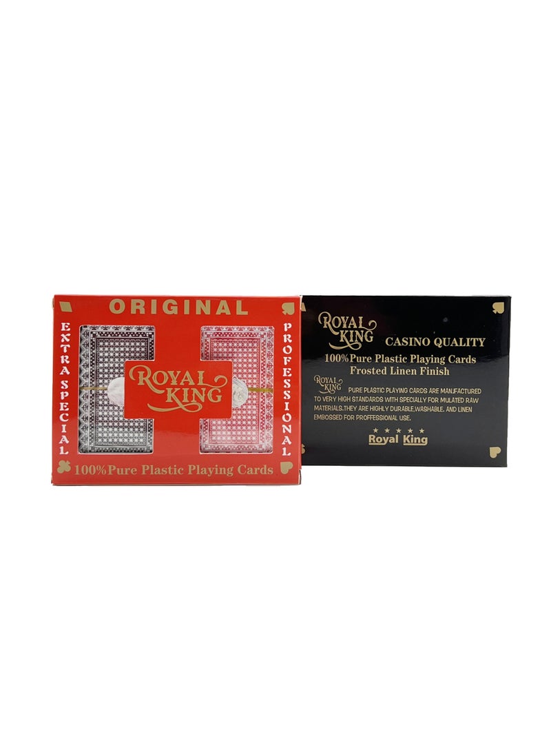 Royal King Royal PG005-4 Non- Toxic Washable, All Plastic Playing Cards - Twin Pack - Image 2